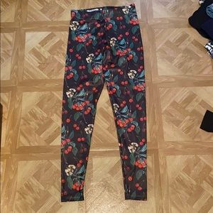 BlackMilk Cherry Leggings. Authentic Sample Size M